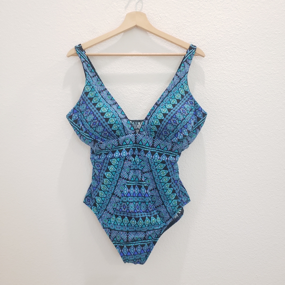 Miraclesuit Gypsy Odyssey  One Piece Swimsuit Size 16 - Picture 3 of 8